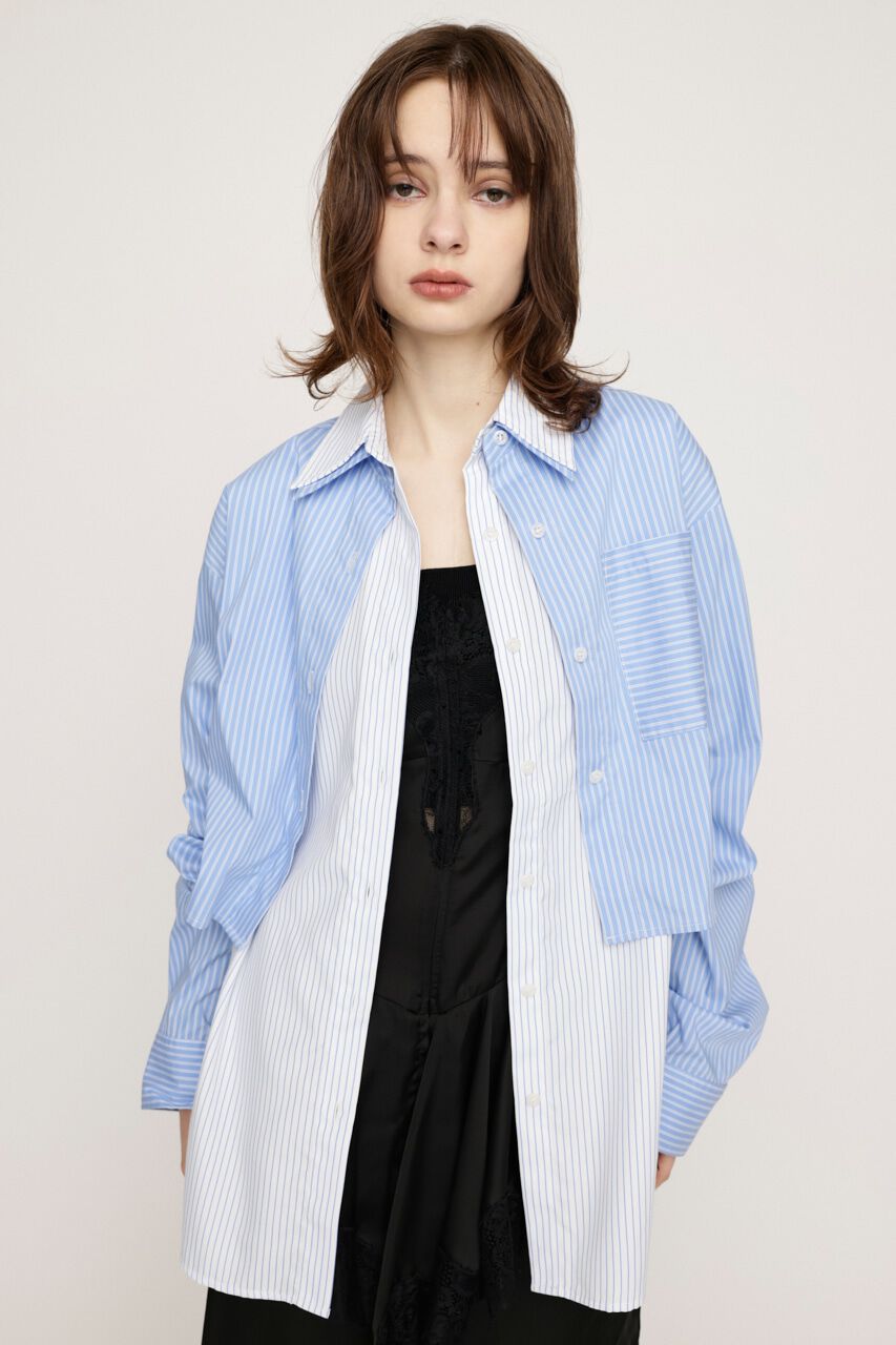 SLY「LAYERED STRIPE 2P シャツ」|シャツ・ブラウス|