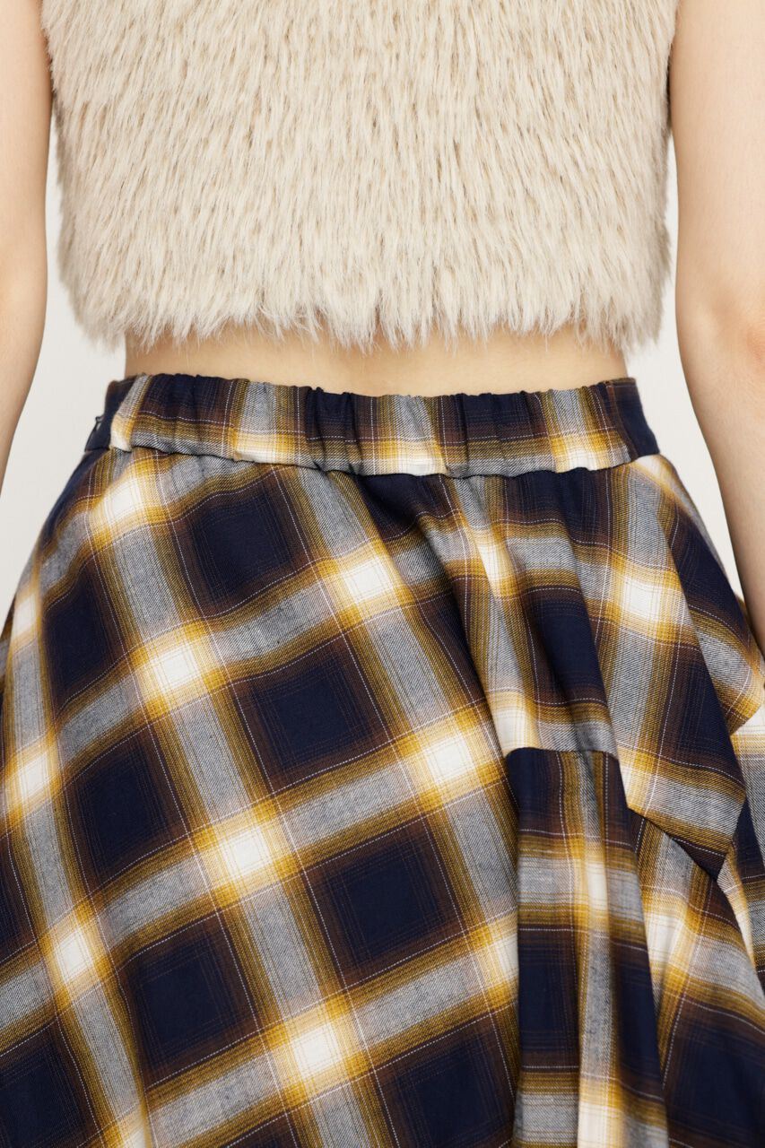 SLY「PLAID LAYERED ロングスカート」|スカート|