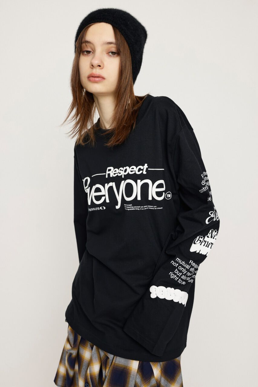 SLY「RESPECT EVERYONE LOGO Tシャツ」|Tシャツ・カットソー|BLK