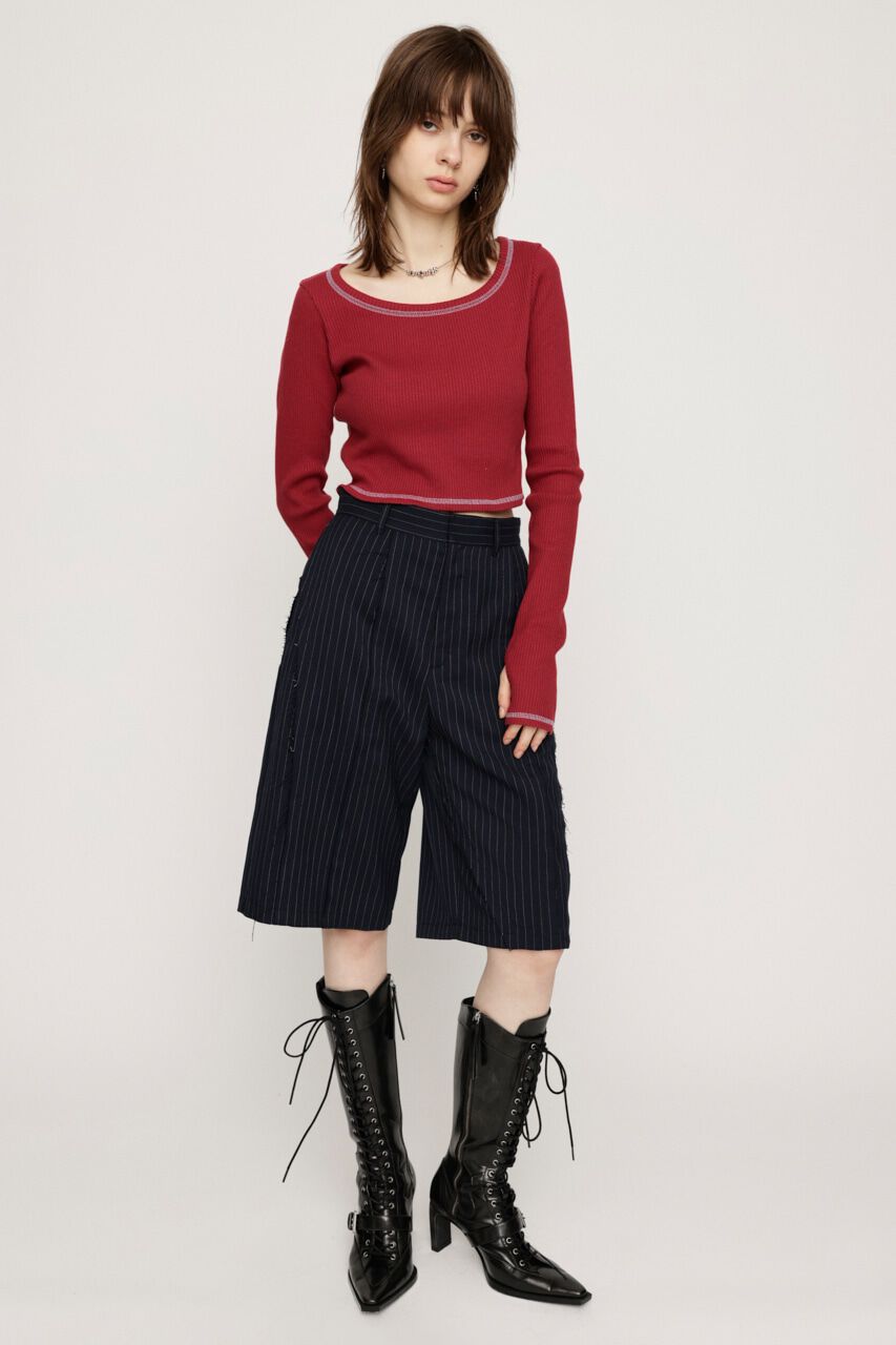 SLY「CUT RIB BASIC トップス」|Tシャツ・カットソー|