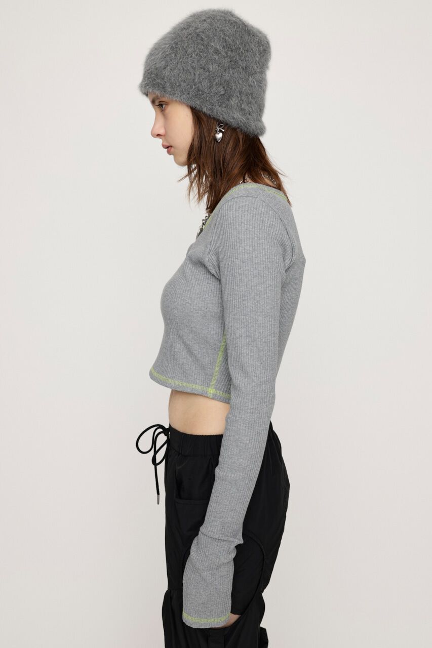 SLY「CUT RIB BASIC トップス」|Tシャツ・カットソー|