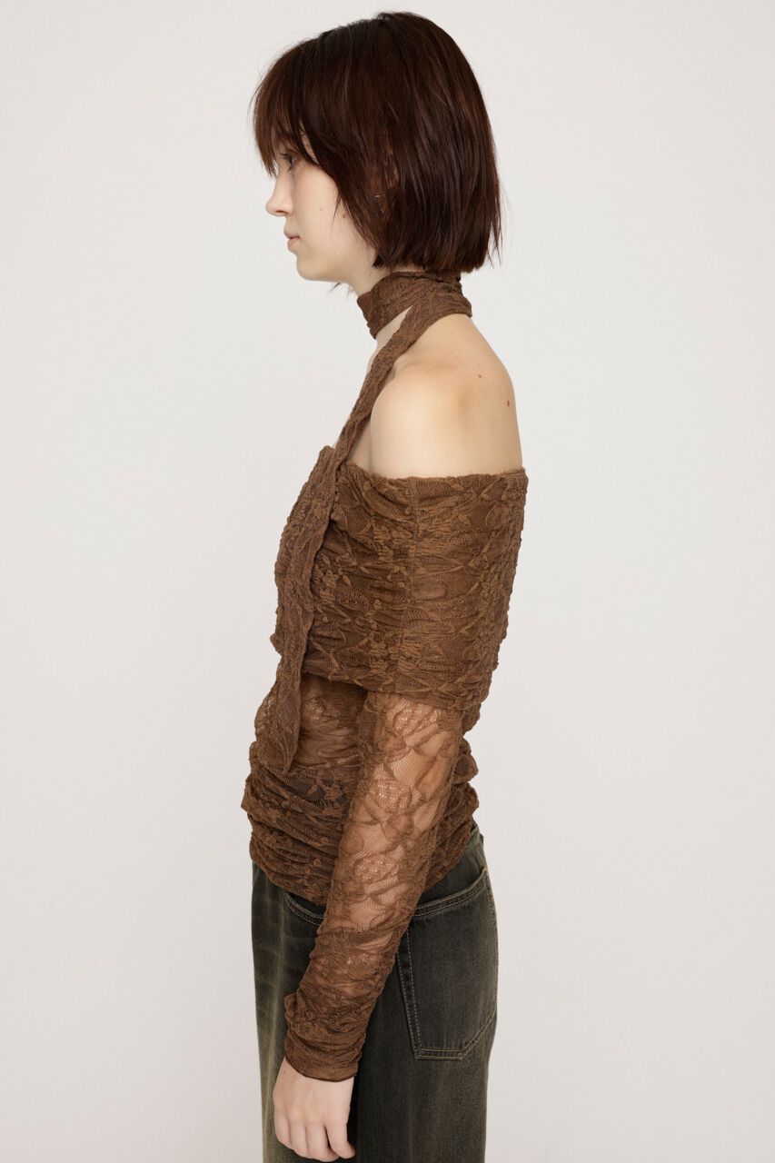 SLY「OFF SHOULDER CUT LACE トップス」|Tシャツ・カットソー|