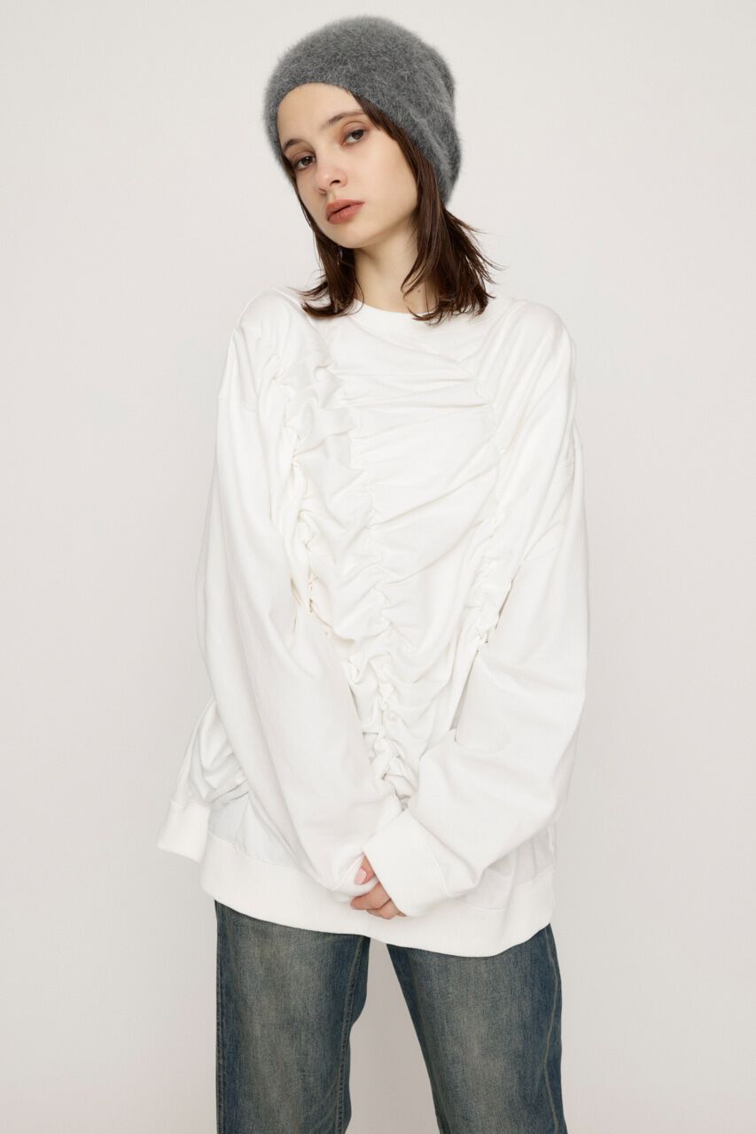 SLY「SHIRRING OVER SW トップス」|Tシャツ・カットソー|