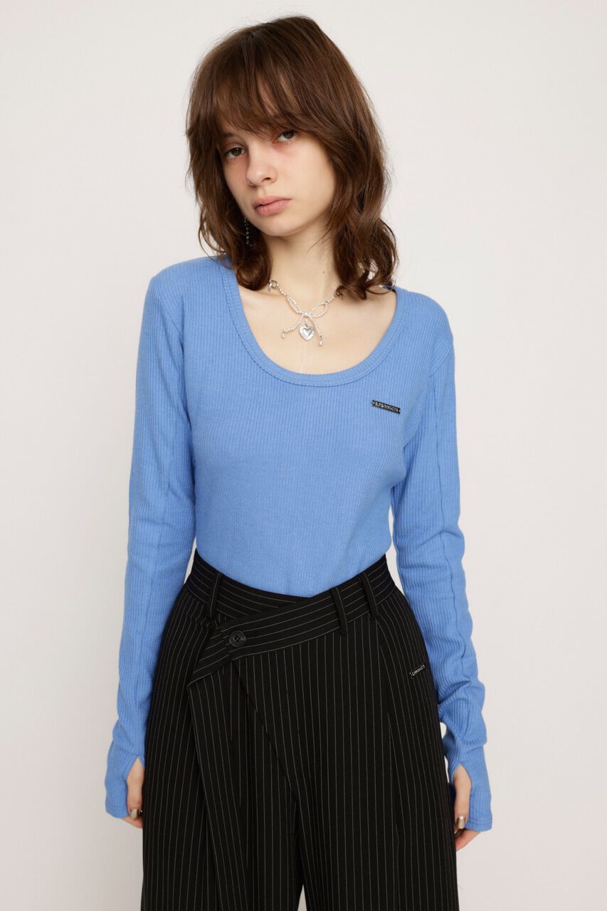 SLY「METAL PLATE BASIC トップス」|Tシャツ・カットソー|BLU