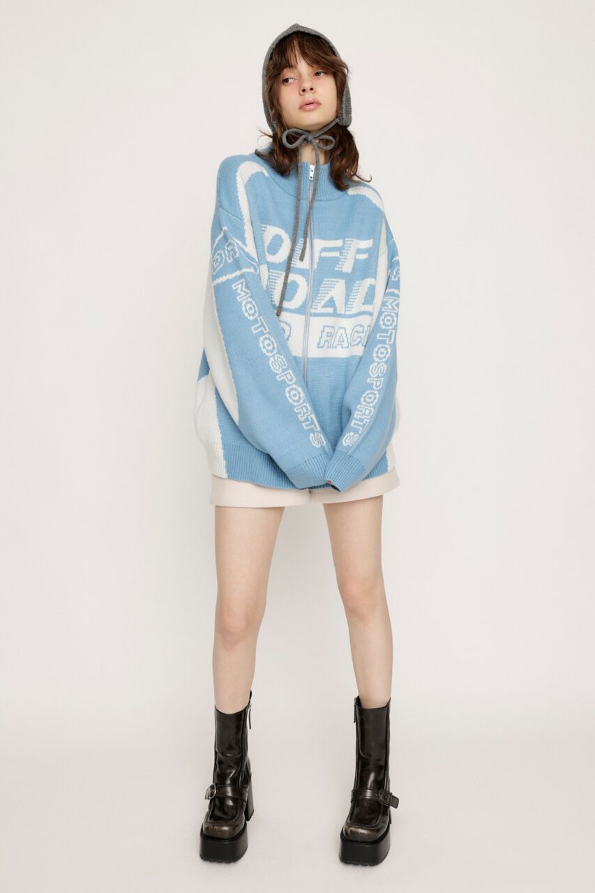 SLY「LOGO JQ ZIP UP カーディガン」|カーディガン|