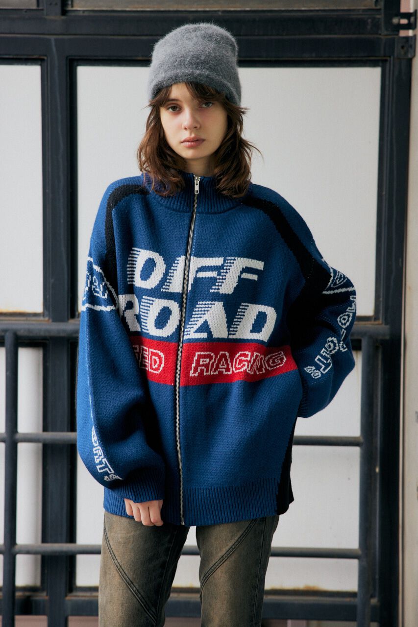 SLY「LOGO JQ ZIP UP カーディガン」|カーディガン|