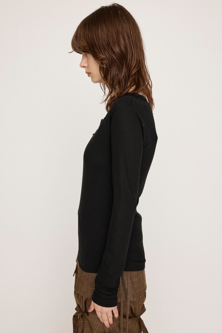 SLY「LACE DOCKING V／N トップス」|Tシャツ・カットソー|