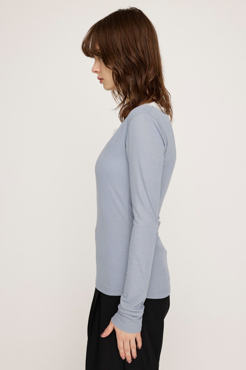 SLY「LACE DOCKING V／N トップス」|Tシャツ・カットソー|