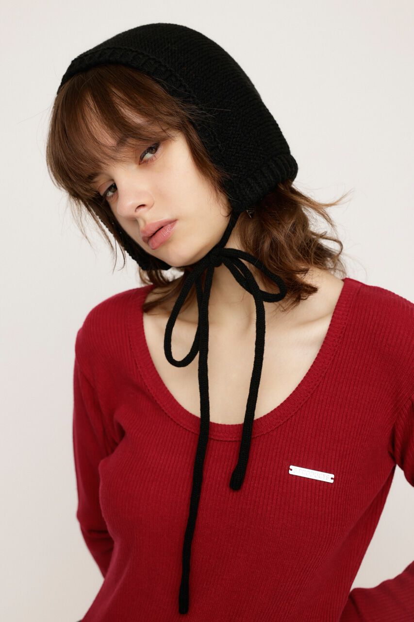 SLY「KNIT RIBBON ハット」|その他|BLK