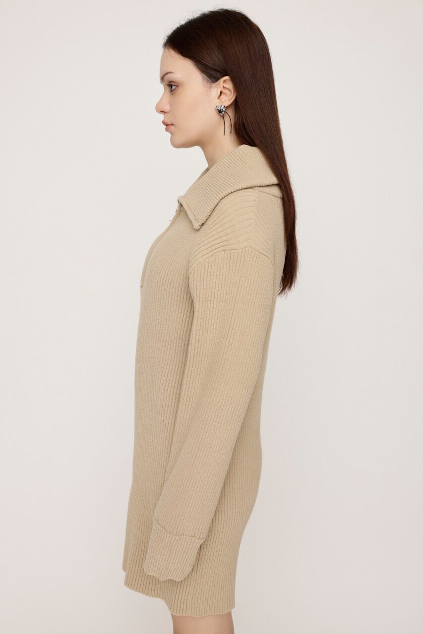 SLY「BIG COLLAR HALF ZIP ショートワンピース」|ワンピース|