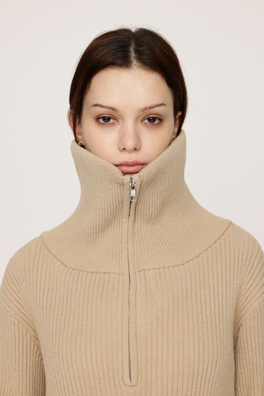 SLY「BIG COLLAR HALF ZIP ショートワンピース」|ワンピース|