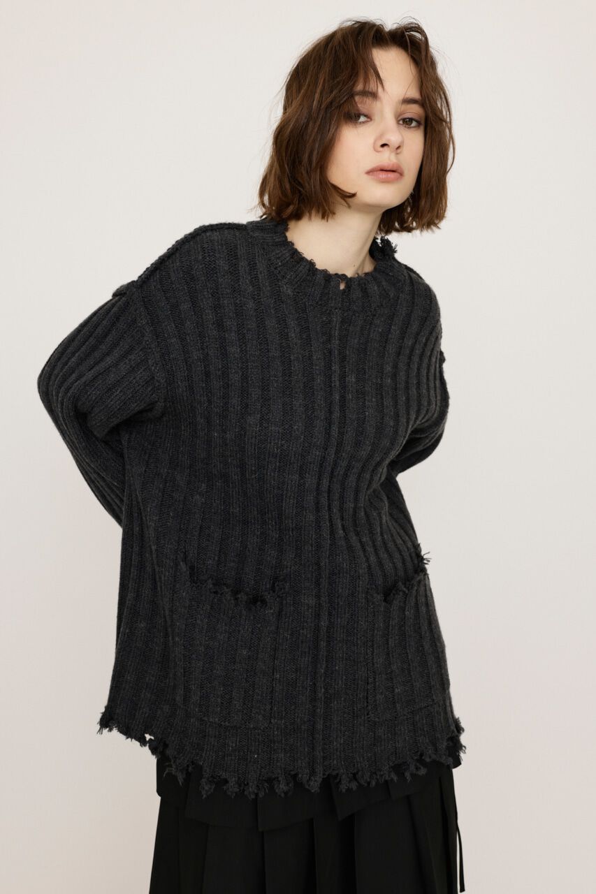 SLY「DAMAGED LG トップス」|ニット・セーター|