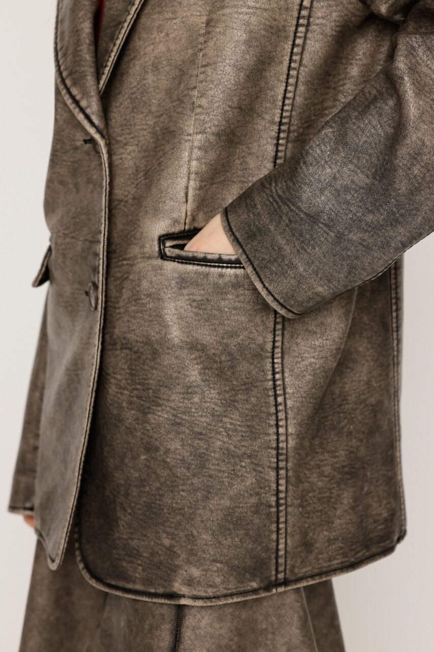 SLY「VINTAGE F／LEATHER TAILORED ジャケット」|その他|