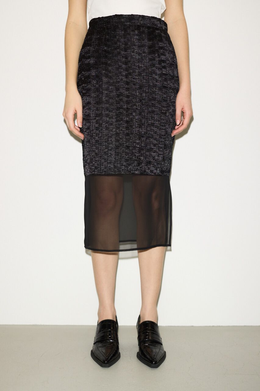 SLY「SHRINK SHEER スカート」|スカート|BLK