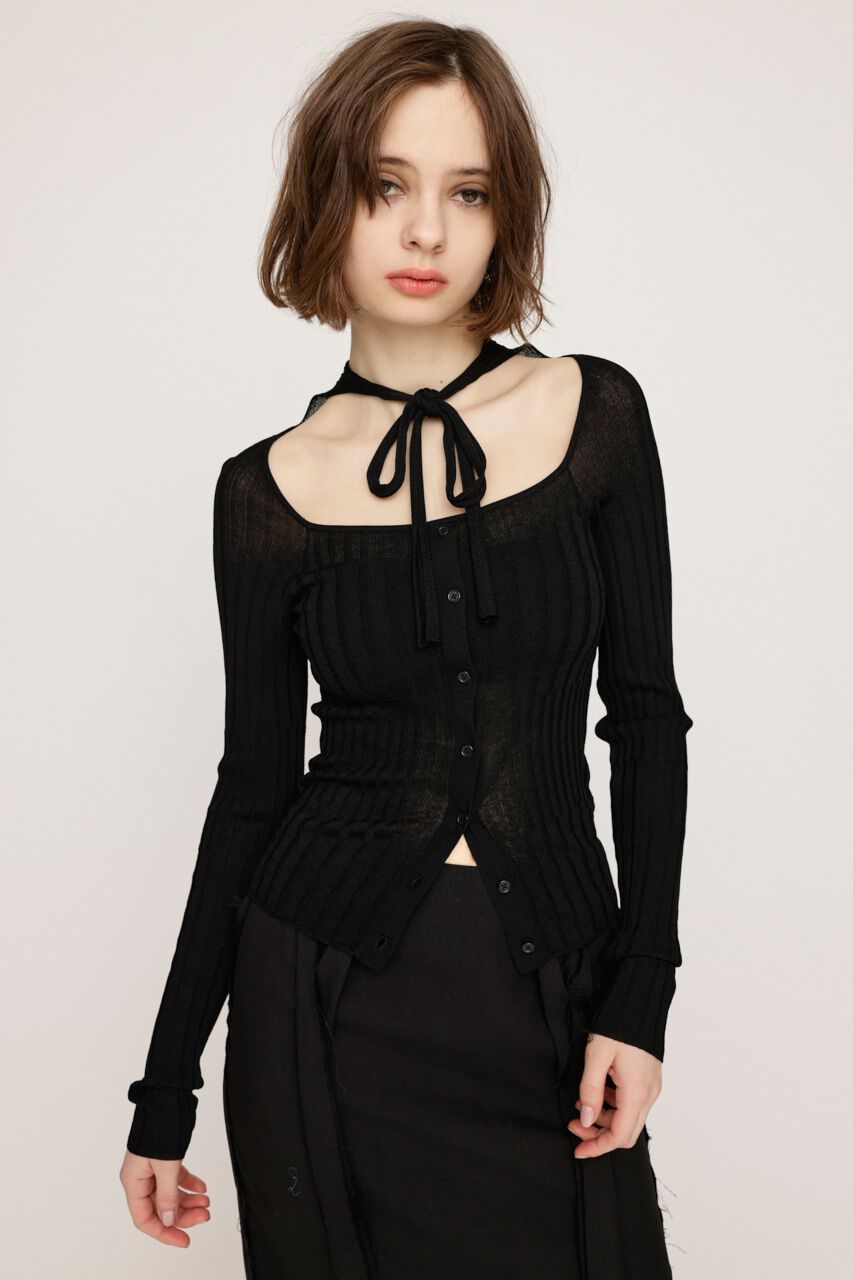 SLY「TIE DESIGN HG トップス」|ニット・セーター|