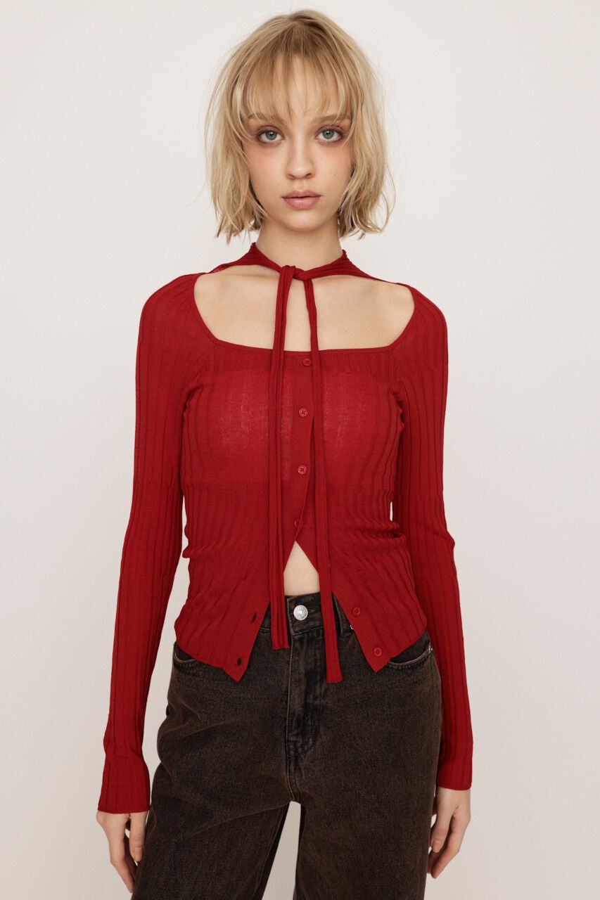 SLY「TIE DESIGN HG トップス」|ニット・セーター|