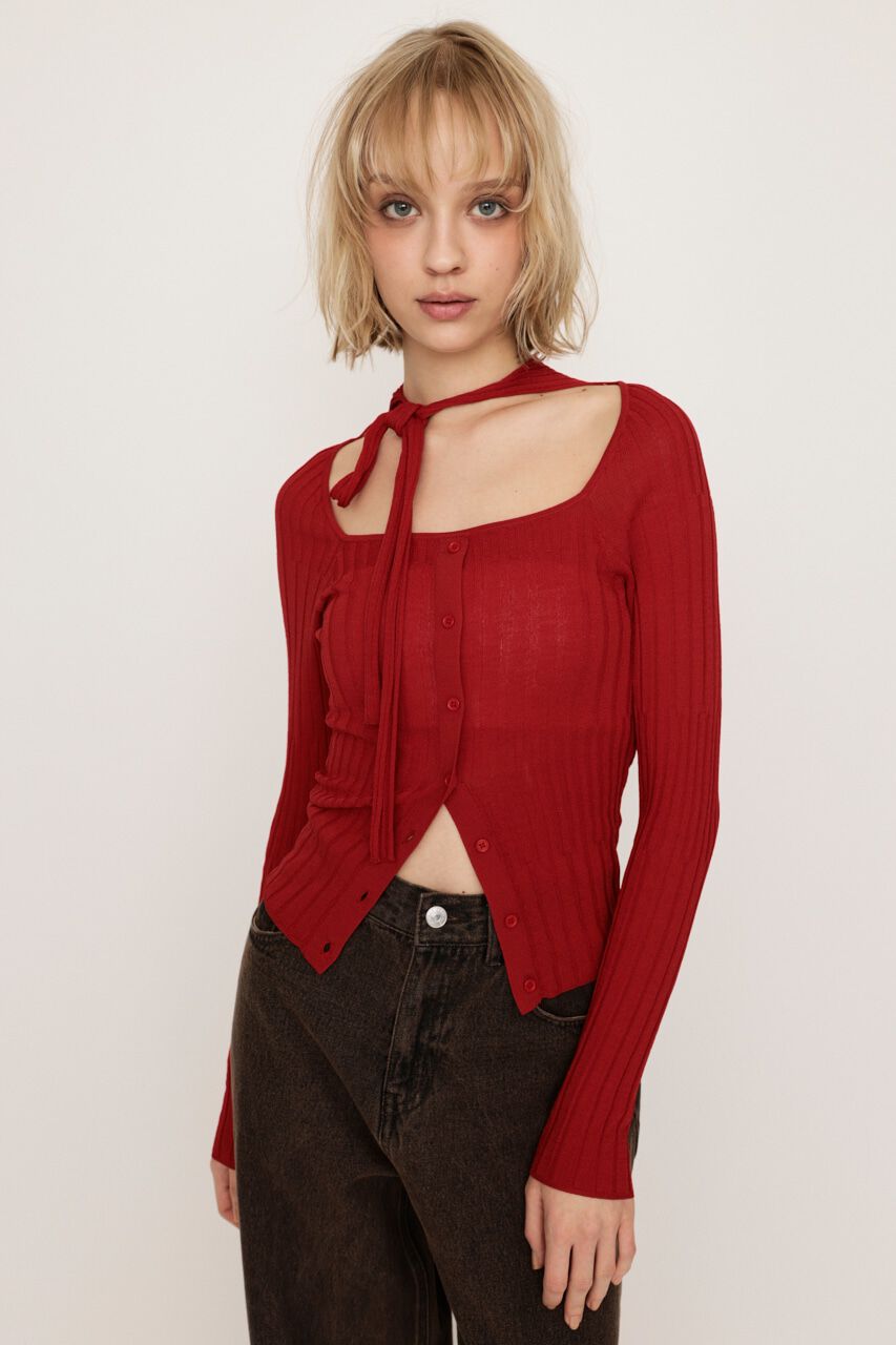 SLY「TIE DESIGN HG トップス」|ニット・セーター|