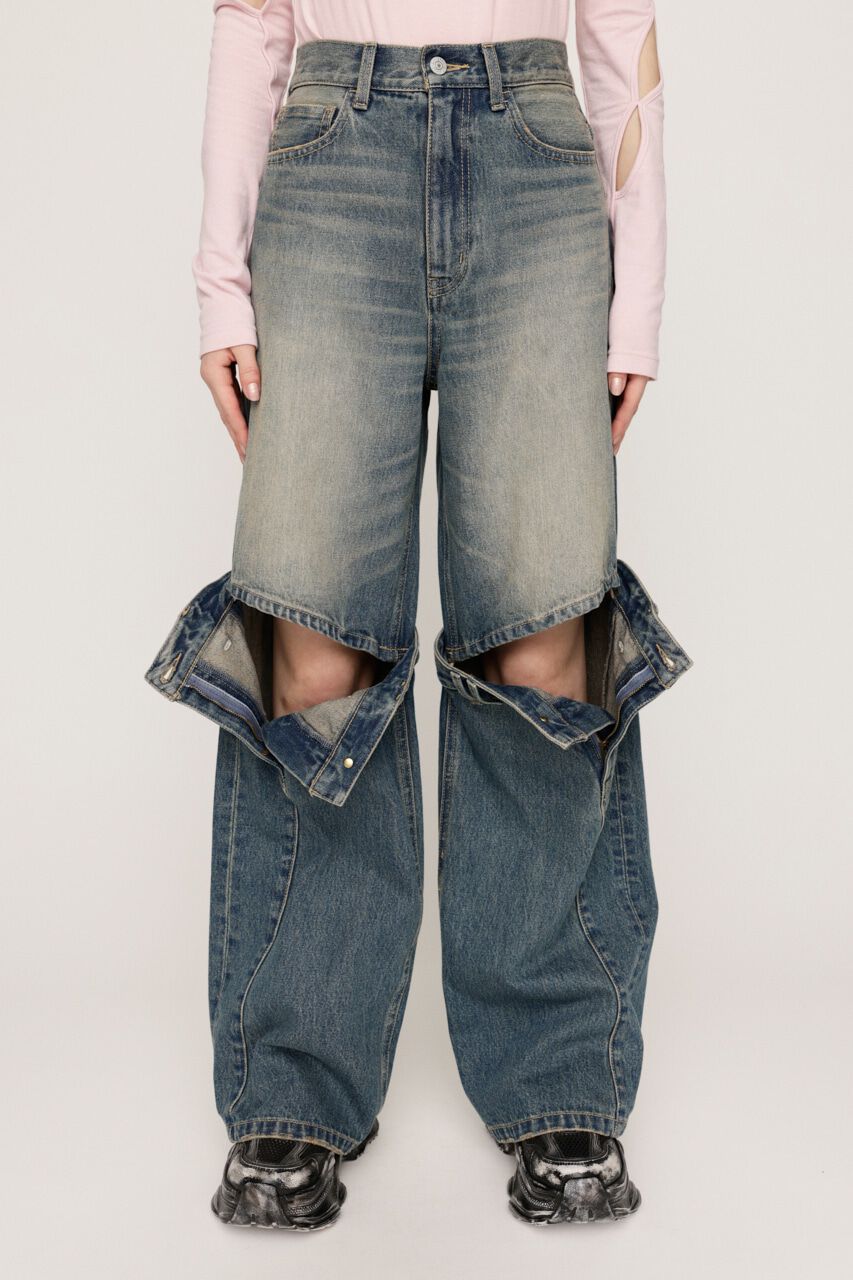 SLY「J／W KNEE DENIM パンツ」|デニム|