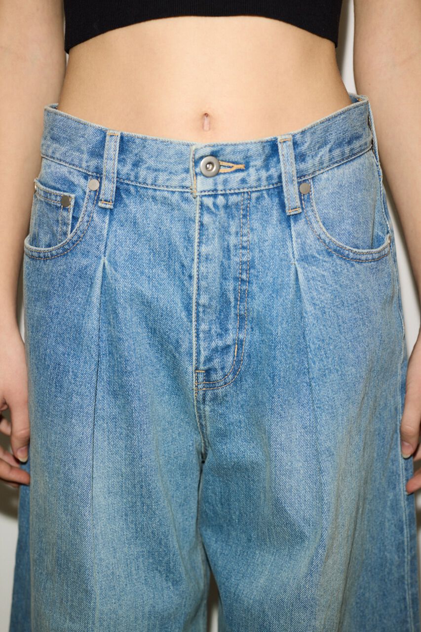 SLY「J／W CURVE TUCKED パンツ」|デニム|