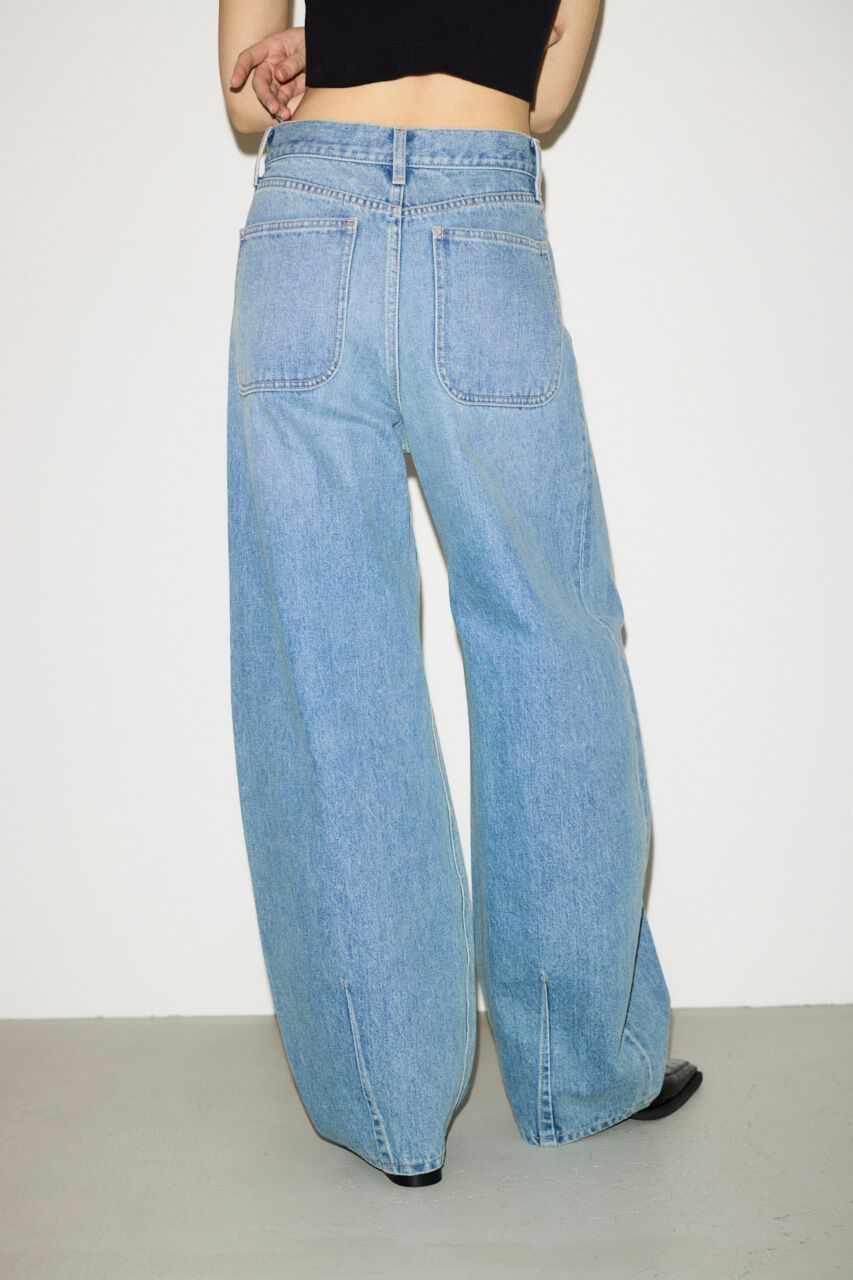 SLY「J／W CURVE TUCKED パンツ」|デニム|