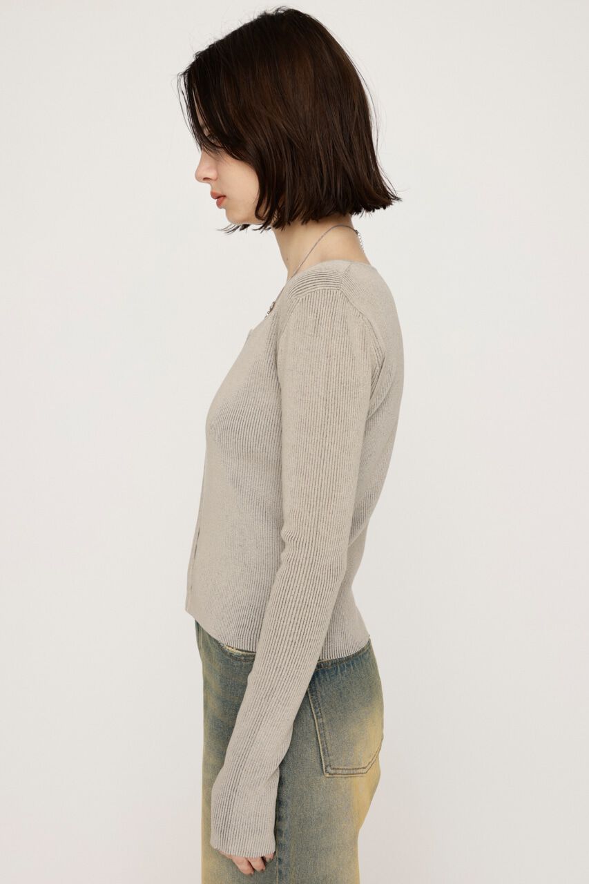SLY「FRONT HOOK RIB トップス」|ニット・セーター|