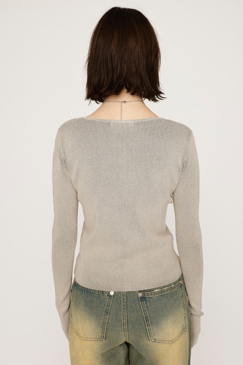 SLY「FRONT HOOK RIB トップス」|ニット・セーター|