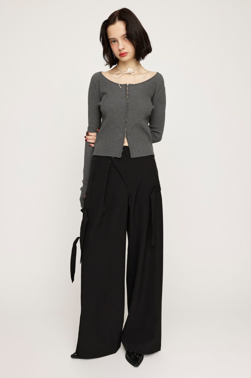 SLY「FRONT HOOK RIB トップス」|ニット・セーター|
