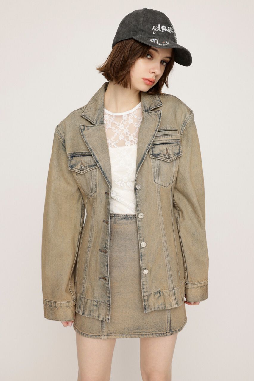 SLY「IAN TAILOR SHAPED DENIM JK-BC」|デニムジャケット|L/BLU1