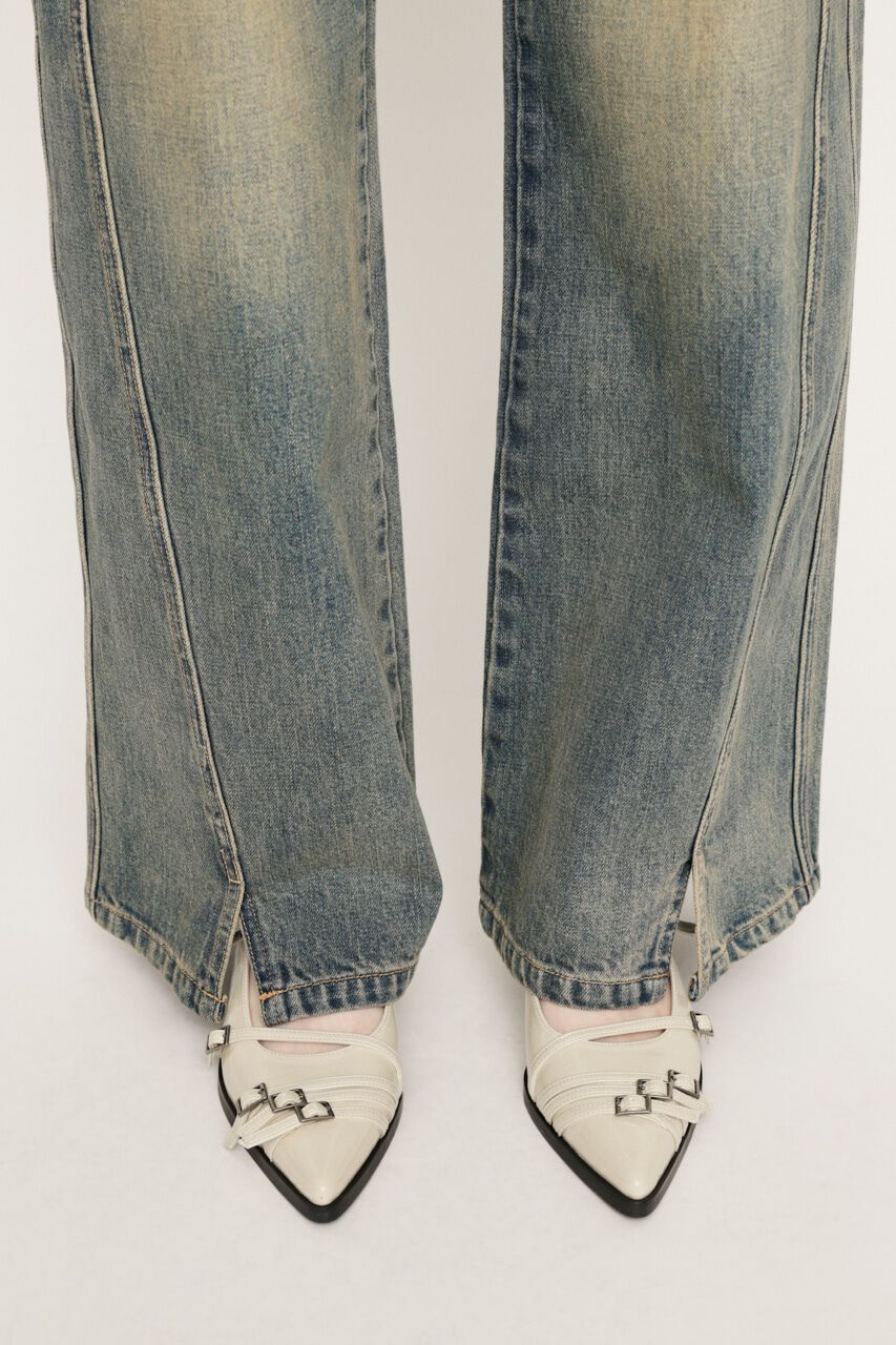 SLY「LAYERED STRAIGHT PT-C」|デニム|