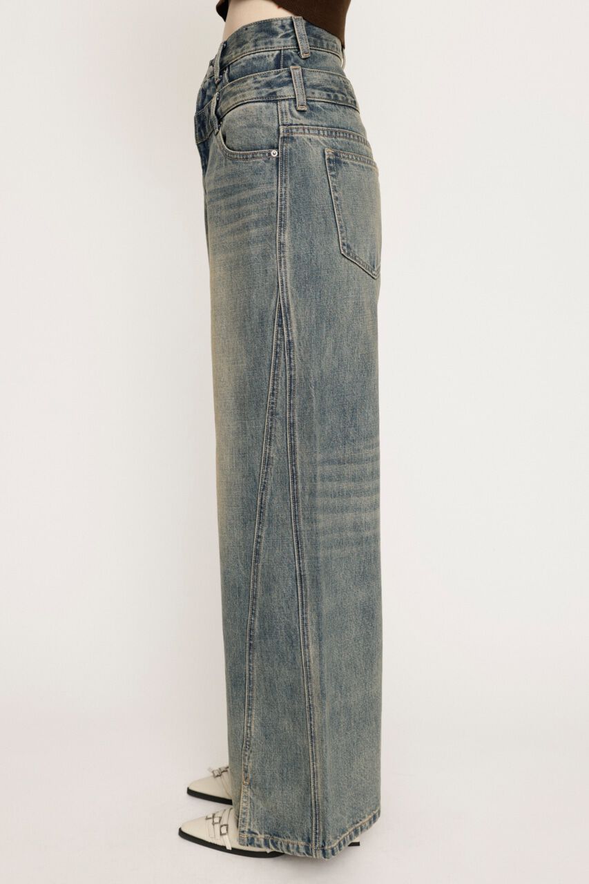 SLY「LAYERED STRAIGHT PT-C」|デニム|