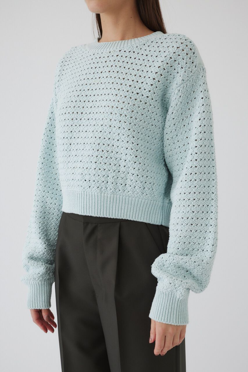 RIM.ARK 「Pattern knitting cotton knit」|ニット・セーター|L/BLU1