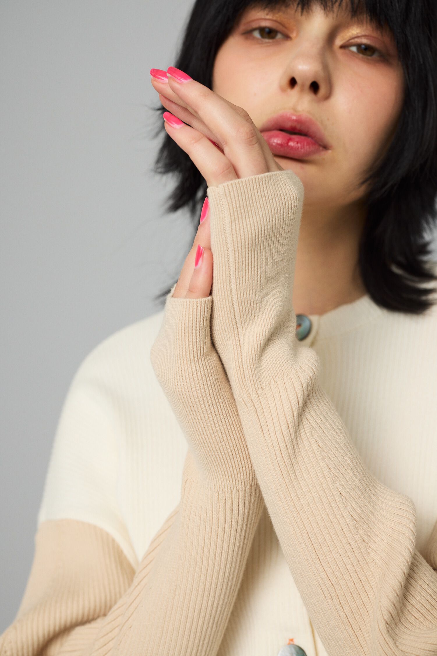 HeRIN.CYE「Wave hem 2way  knit tops」|ニット・セーター|