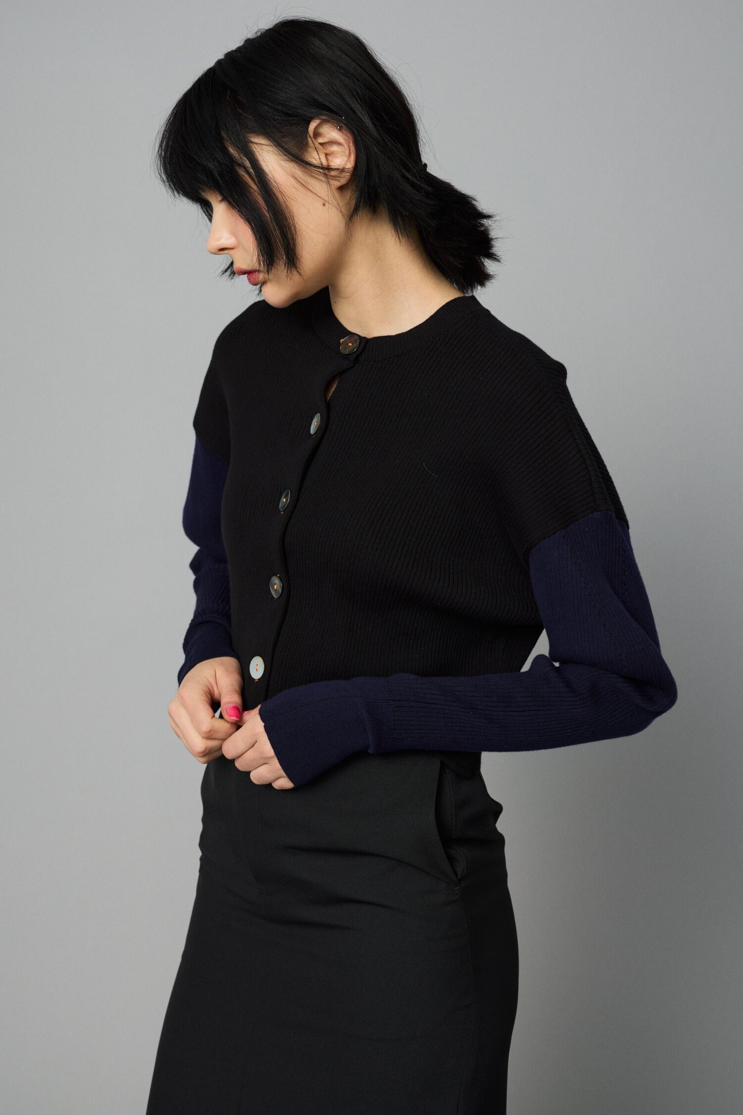 HeRIN.CYE「Wave hem 2way  knit tops」|ニット・セーター|