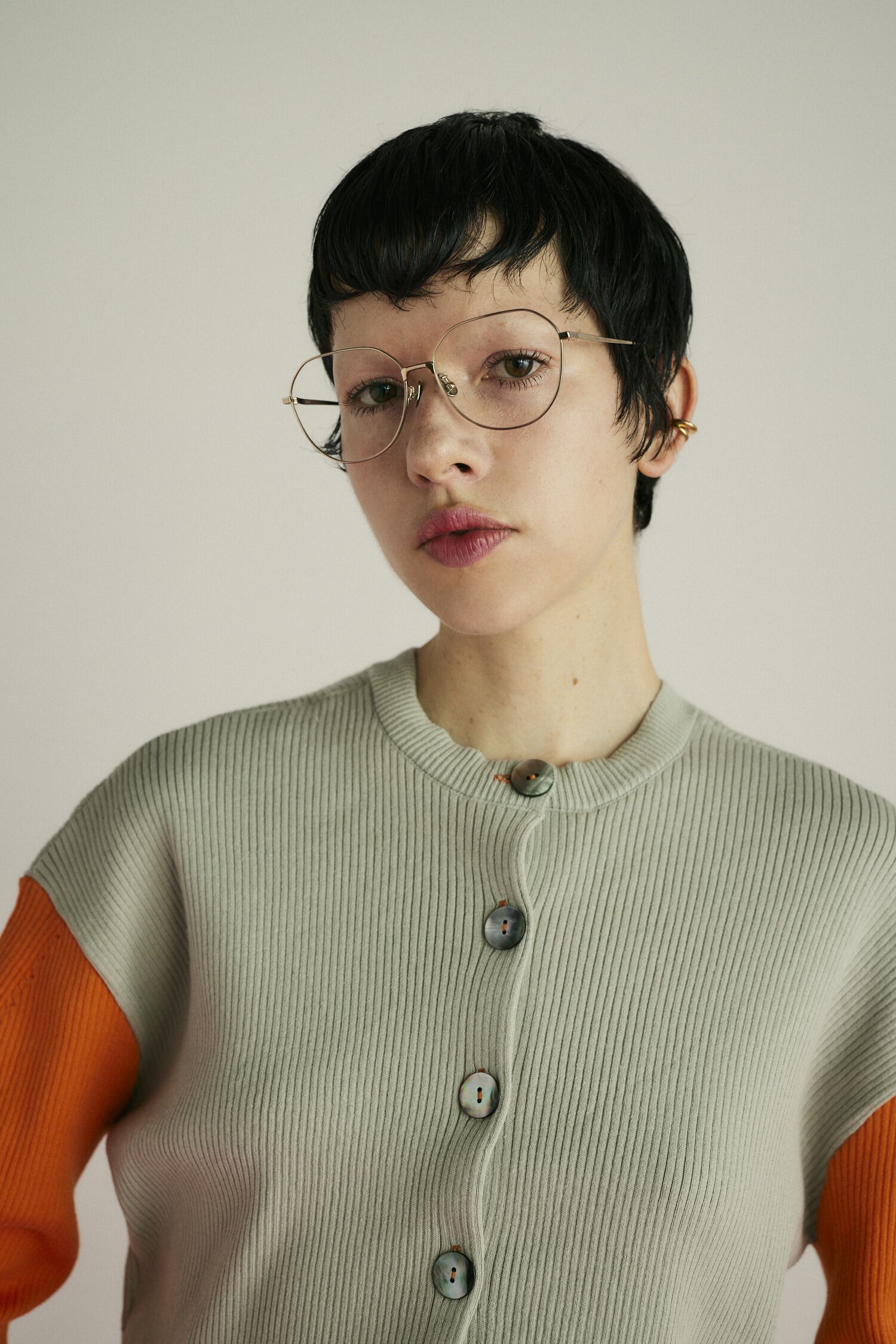 HeRIN.CYE「Wave hem 2way  knit tops」|ニット・セーター|