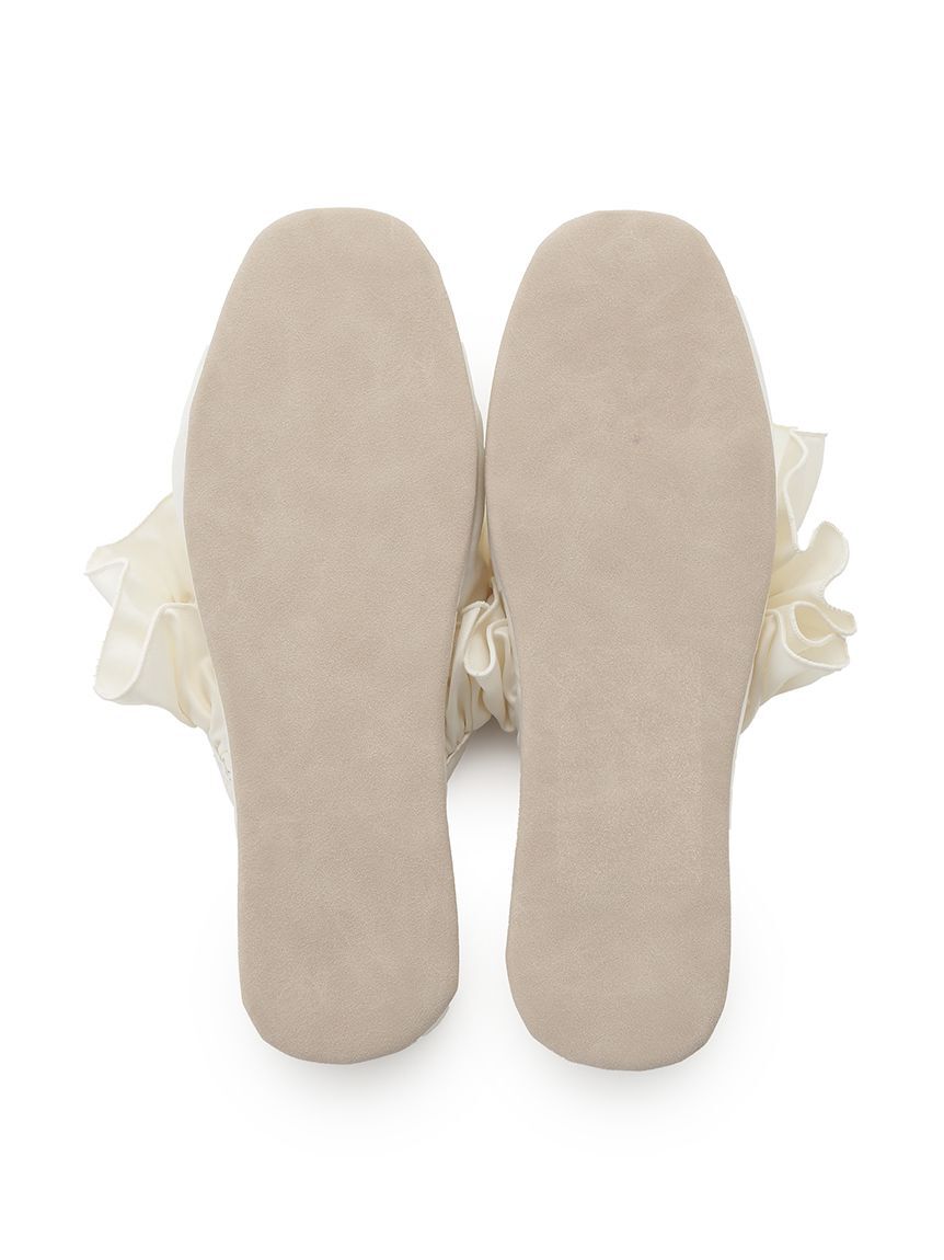 SNIDEL HOME「サテンフリルルームシューズ」|ルームシューズ|