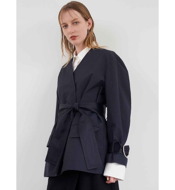 ELENDEEK「NO COLLAR NYRON JK」|ノーカラージャケット|