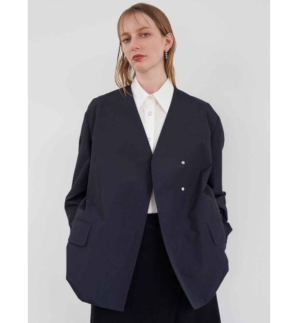 ELENDEEK「NO COLLAR NYRON JK」|ノーカラージャケット|