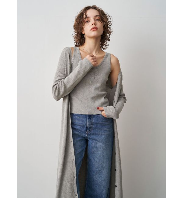 ELENDEEK「KNIT COMBI LAYERED OP」|ワンピース|