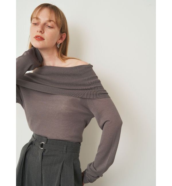 ELENDEEK「SHEER KNIT OFF SHOULDER」|ニット・セーター|