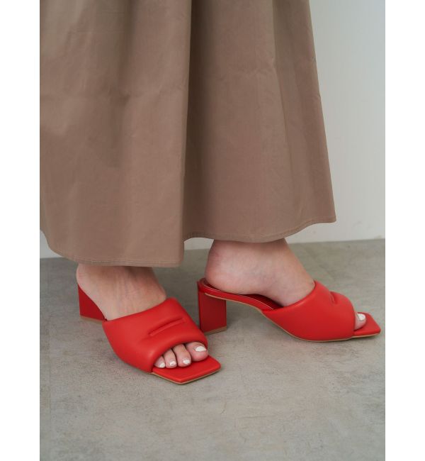 ELENDEEK「CUSHION SANDAL」|サンダル|レッド