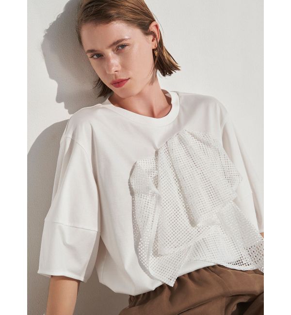 ELENDEEK「RACE DRAPE CS」|Tシャツ・カットソー|オフホワイト