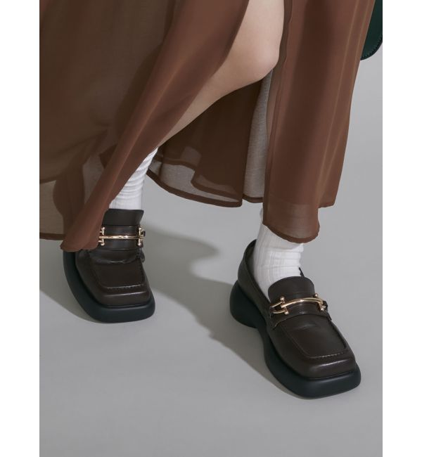 RESEXXY「ラウンドネスフォルムローファー」|ローファー|ブラウン