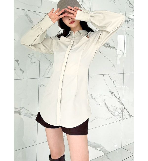 RESEXXY「ポイントオープンシャツ」|シャツ・ブラウス|アイボリー