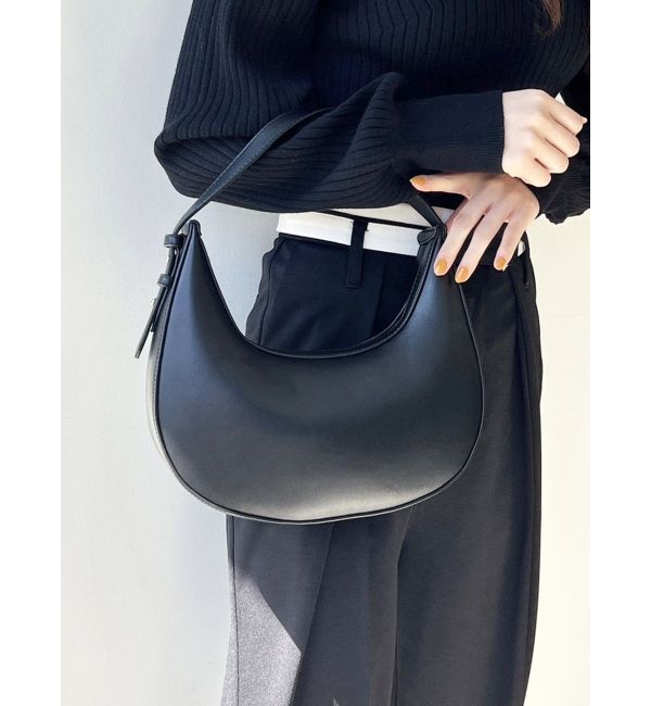 RESEXXY「ハーフムーンコンパクトバッグ」|ハンドバッグ|ブラック