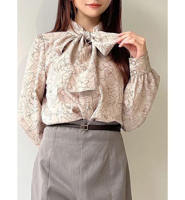 RESEXXY「ボウタイデザインブラウス」|シャツ・ブラウス|ベージュ
