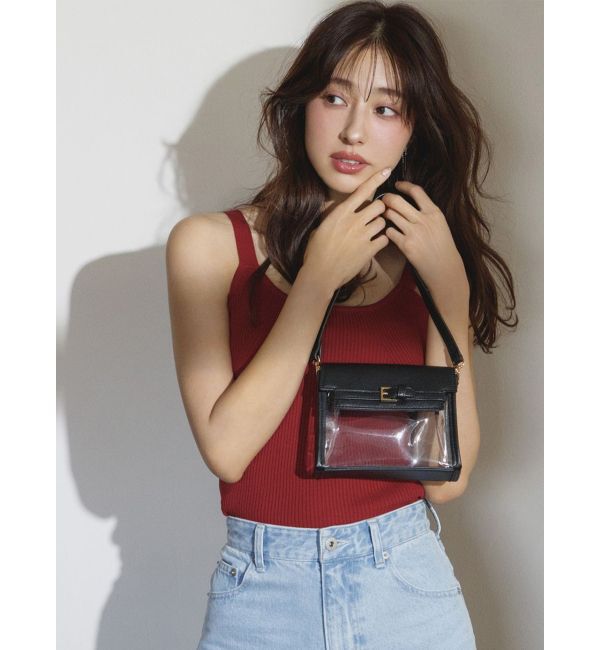 RESEXXY「ニットタンクトップ【セットアップ着用可能】」|タンクトップ|レッド