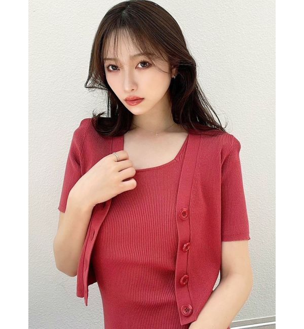 RESEXXY「5分袖ショートカーディガン【セットアップ着用可能】」|カーディガン|