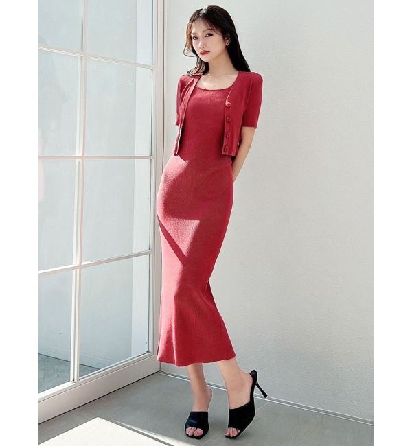 RESEXXY「5分袖ショートカーディガン【セットアップ着用可能】」|カーディガン|