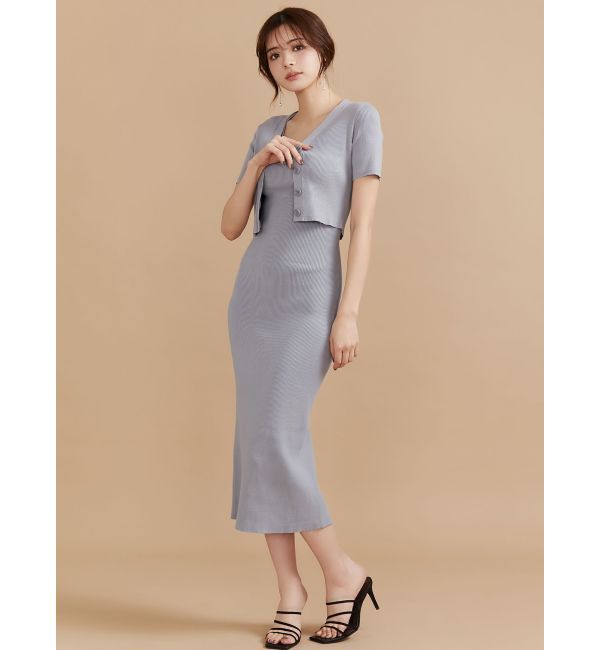 RESEXXY「5分袖ショートカーディガン【セットアップ着用可能】」|カーディガン|