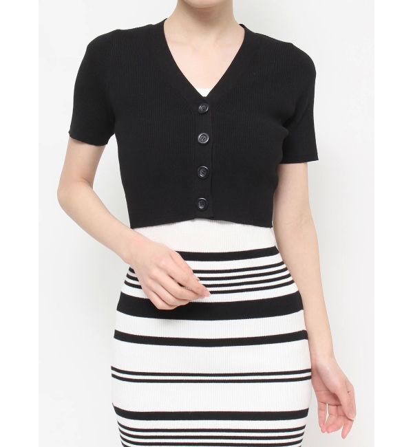 RESEXXY「5分袖ショートカーディガン【セットアップ着用可能】」|カーディガン|